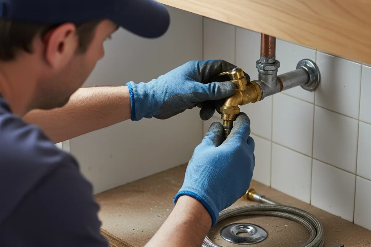 Shutoff valve and fitting work during Emergency Plumbing in North Grafton